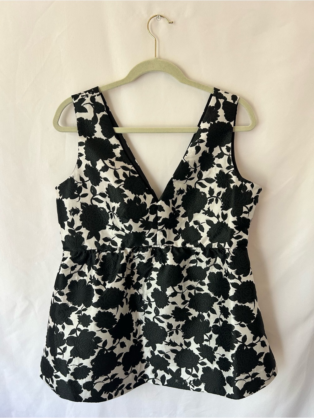 kate spade Black and White Floral Bow Backless Peplum Dress - Picture 2 of 4